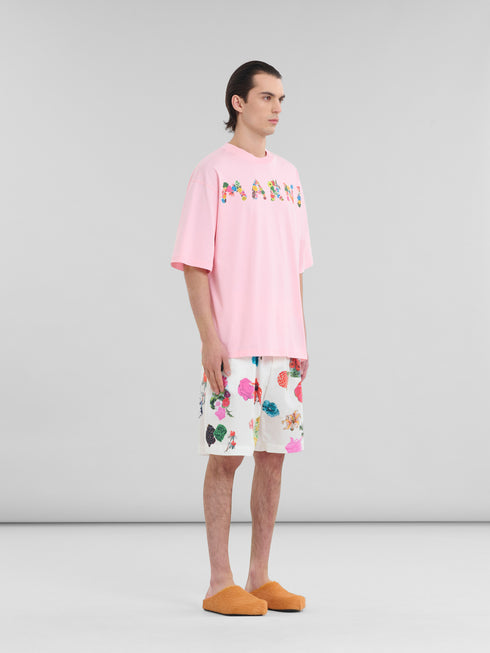 MARNI T-Shirt With Bouquet Marni Logo Mens Apparel